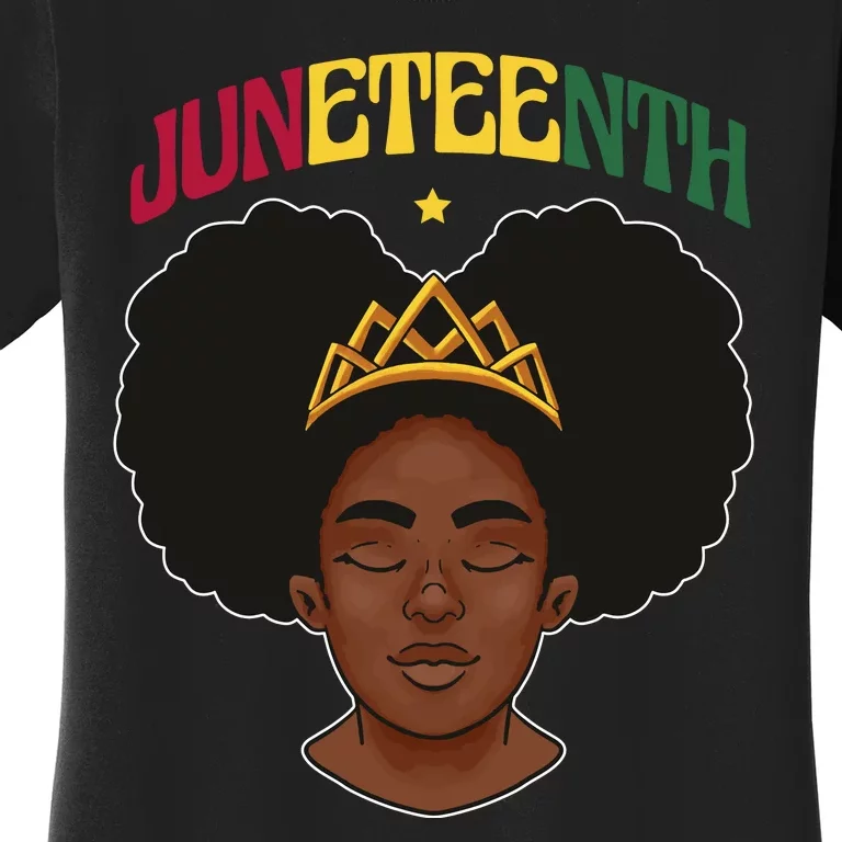 Juneteenth Black Female Crown Pride Women's T-Shirt