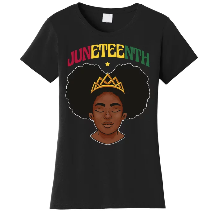 Juneteenth Black Female Crown Pride Women's T-Shirt