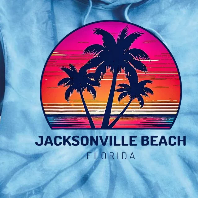 Jacksonville Beach Florida Tie Dye Hoodie