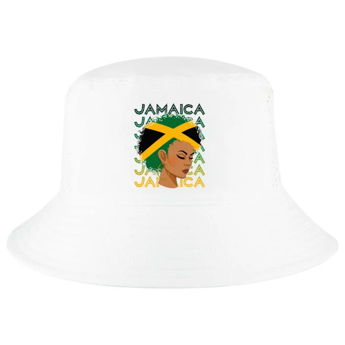 Jamaican Black Girl Jamaica Flag Hair Cool Comfort Performance Bucket Hat