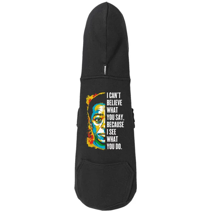 James Baldwin Graffiti Art Juneteenth Black History Month Doggie 3-End Fleece Hoodie