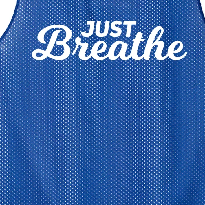 Just Breathe Gift Mesh Reversible Basketball Jersey Tank