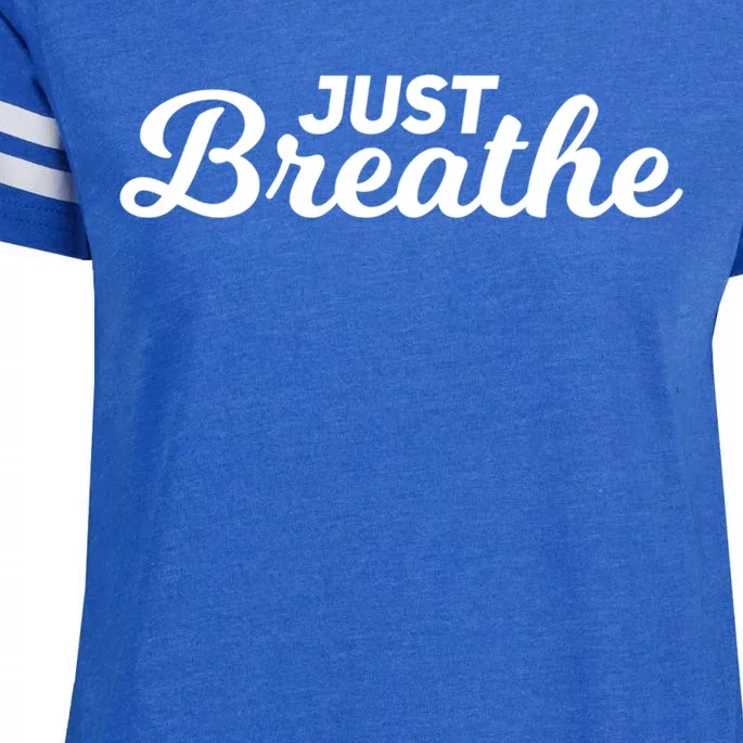 Just Breathe Gift Enza Ladies Jersey Football T-Shirt