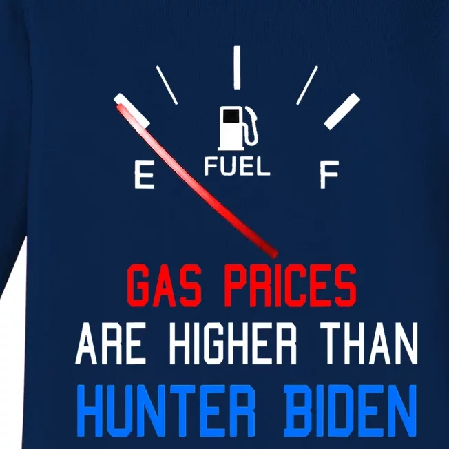 Joe Biden Gas Prices Are Higher Than Hunter Worst President Baby Long Sleeve Bodysuit