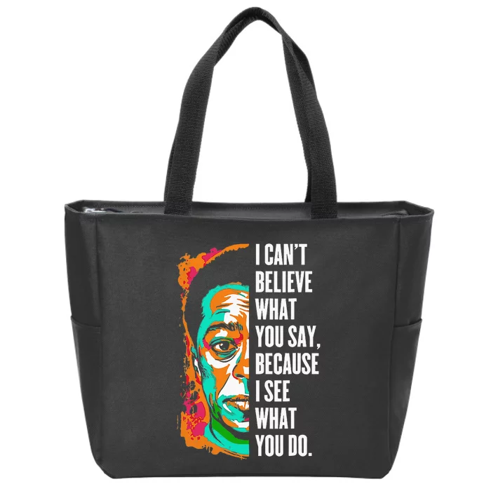 James Baldwin Graffiti Art Juneteenth Black History Month Zip Tote Bag