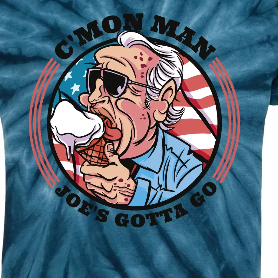 Joe Biden Gotta Go Ice Cream Kids Tie-Dye T-Shirt