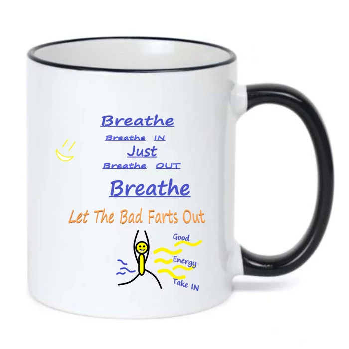 Just Breathe Gift Black Color Changing Mug