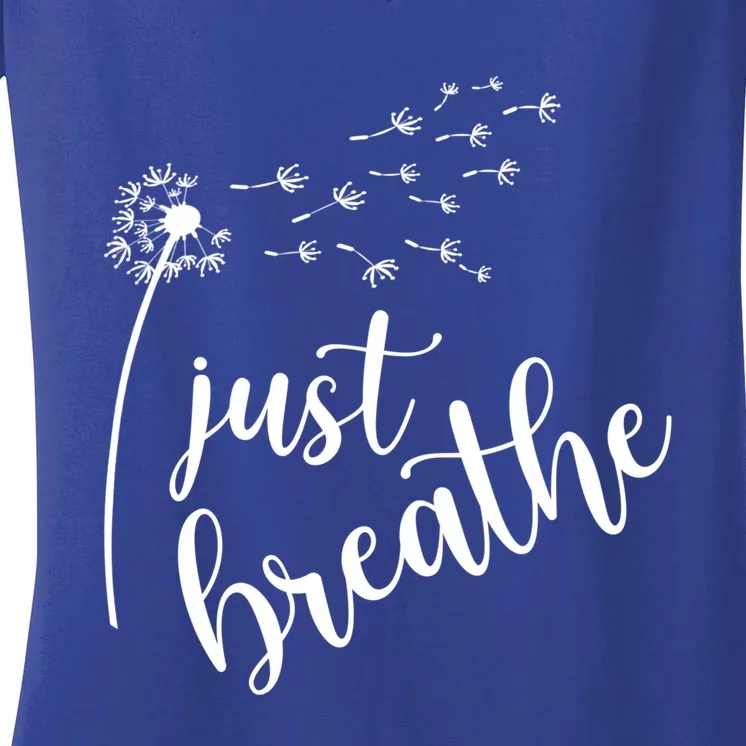 Just Breathe Gift Women's V-Neck T-Shirt