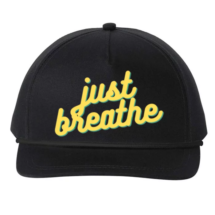 Just Breathe Gift Snapback Five-Panel Rope Hat