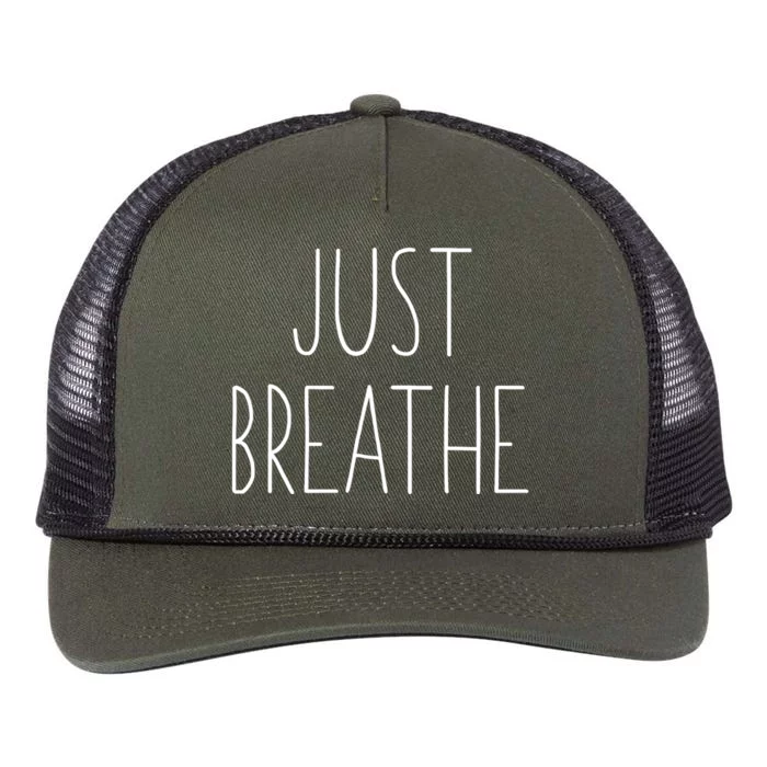 Just Breathe Gift Retro Rope Trucker Hat Cap