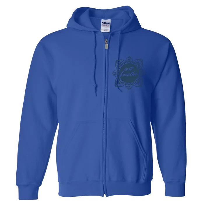 Just Breathe Graphic Gift Full Zip Hoodie