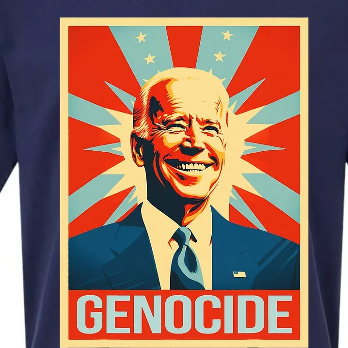 Joe Biden Genocide Anti Biden Sueded Cloud Jersey T-Shirt