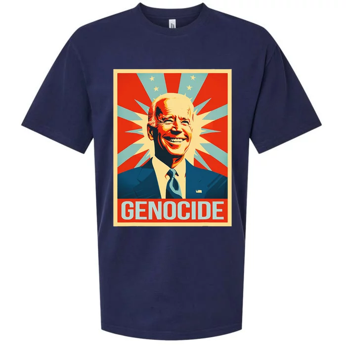 Joe Biden Genocide Anti Biden Sueded Cloud Jersey T-Shirt