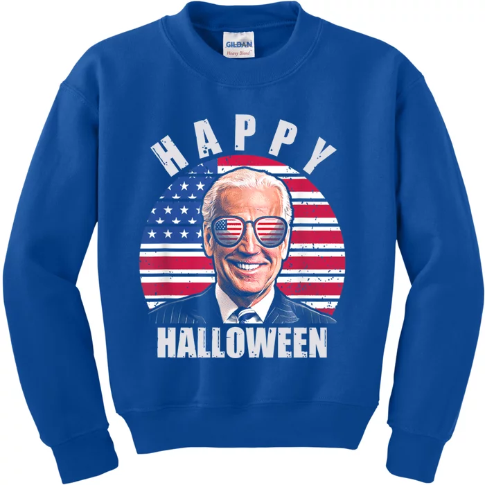 Joe Biden Happy Halloween Confused 4th Of July 2024 Gift Kids Sweatshirt