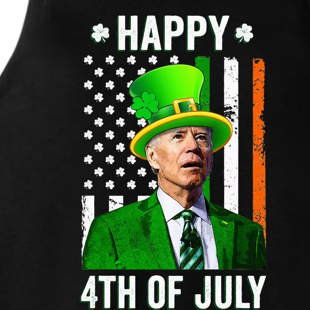 Joe Biden Happy 4th Of July Confused St Patricks Day Ladies Tri-Blend Wicking Tank