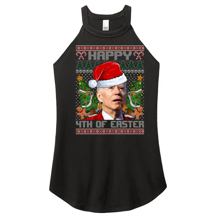 Joe Biden Happy 4th Of July Ugly Christmas Sweater Women’s Perfect Tri Rocker Tank