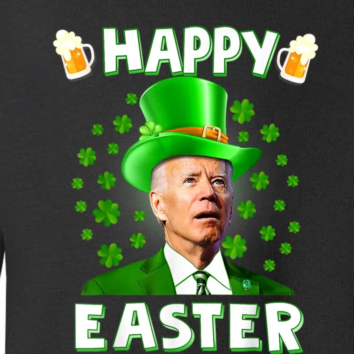 Joe Biden Happy Easter Confused Funny St Patrick's Day Toddler Sweatshirt