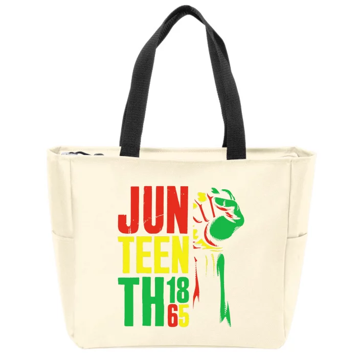 Juneteenth Black History Month Quote Zip Tote Bag