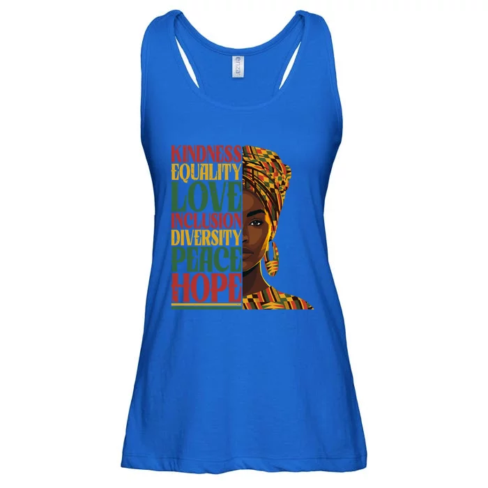 Junenth Black History Month African Melanin Gift Ladies Essential Flowy Tank