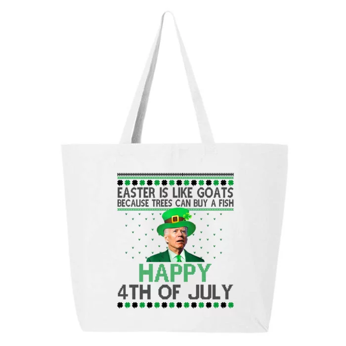 Joe Biden Happy 4th Of July Confused St Patricks Day Funny 25L Jumbo Tote