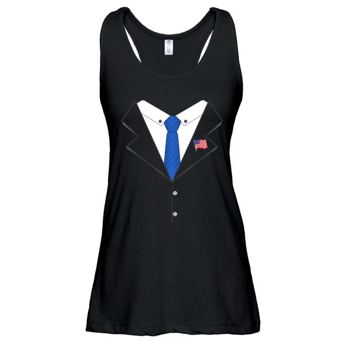 Joe Biden Halloween Costume Suit And Tie Ladies Essential Flowy Tank