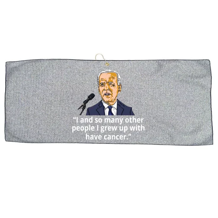 Joe Biden Has Cancer Announcement Large Microfiber Waffle Golf Towel