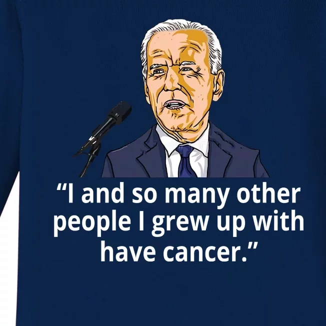 Joe Biden Has Cancer Announcement Baby Long Sleeve Bodysuit