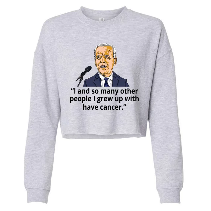 Joe Biden Has Cancer Announcement Cropped Pullover Crew