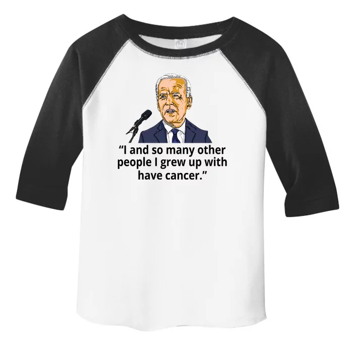 Joe Biden Has Cancer Announcement Toddler Fine Jersey T-Shirt