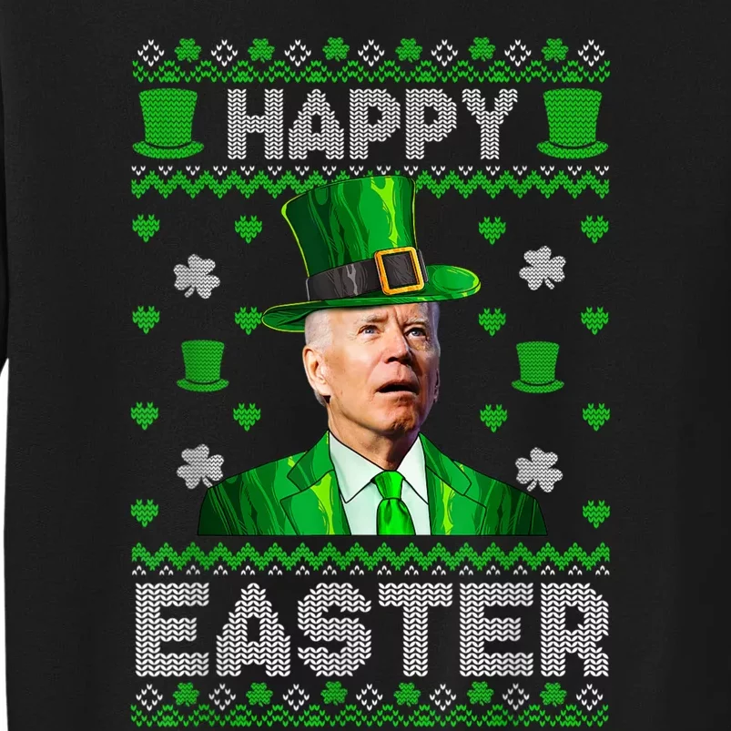 Joe Biden Happy Easter Confused Funny St Patrick's Day Tall Sweatshirt