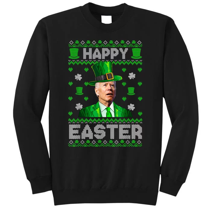 Joe Biden Happy Easter Confused Funny St Patrick's Day Tall Sweatshirt