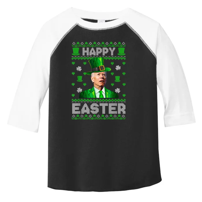 Joe Biden Happy Easter Confused Funny St Patrick's Day Toddler Fine Jersey T-Shirt