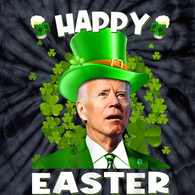 Joe Biden Happy Easter Confused Funny St Patrick's Day Tie-Dye T-Shirt