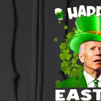 Joe Biden Happy Easter Confused Funny St Patrick's Day Full Zip Hoodie