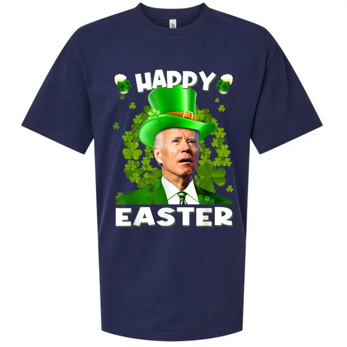 Joe Biden Happy Easter Confused Funny St Patrick's Day Sueded Cloud Jersey T-Shirt