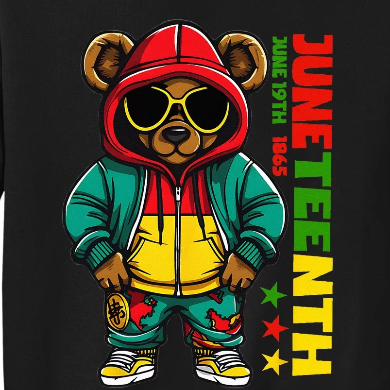 Juneteenth Black Hip Hop Teddy Bear African American Sweatshirt