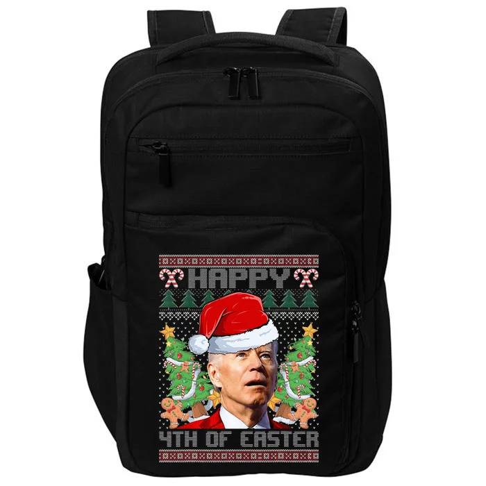 Joe Biden Happy 4th Easter Ugly Christmas Sweater Impact Tech Backpack