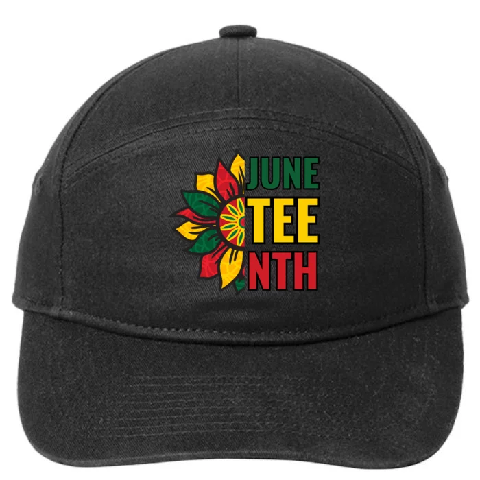 Juneteenth Black History American Flag African 7-Panel Snapback Hat