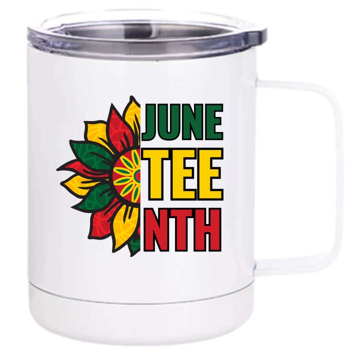 Juneteenth Black History American Flag African Front & Back 12oz Stainless Steel Tumbler Cup