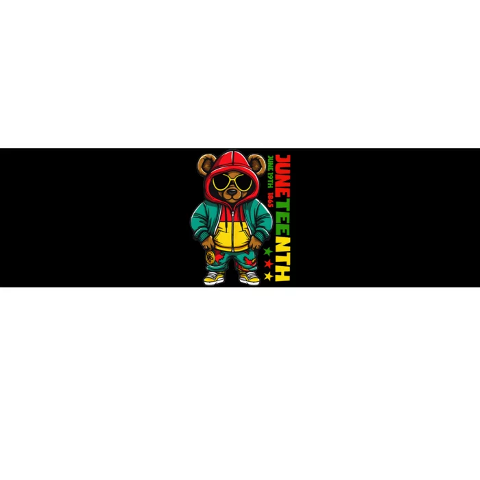 Juneteenth Black Hip Hop Teddy Bear African American Bumper Sticker