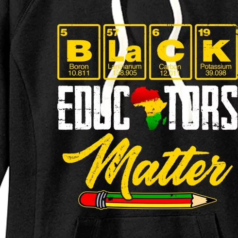 Juneteenth Black History Month Black Educators Matter Funny Gift Women's Fleece Hoodie