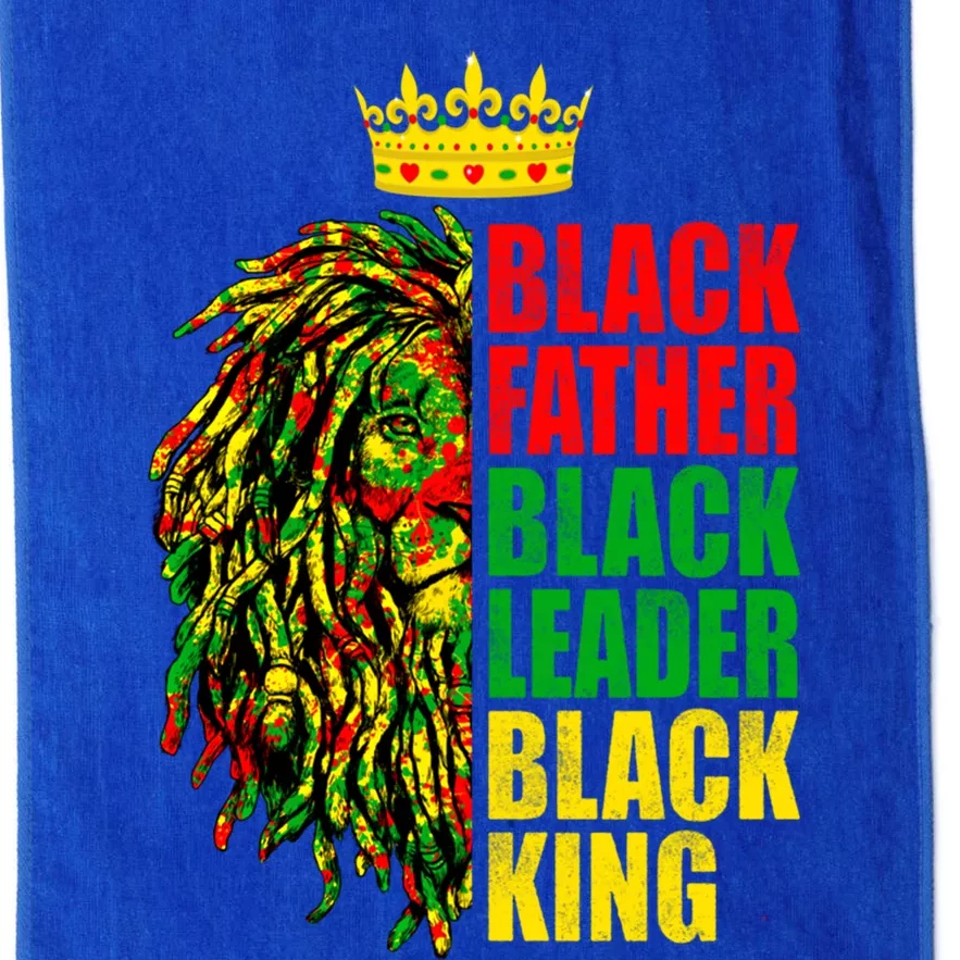 Juneteenth Black History Month Lion Black Father Leader Gift Platinum Collection Golf Towel