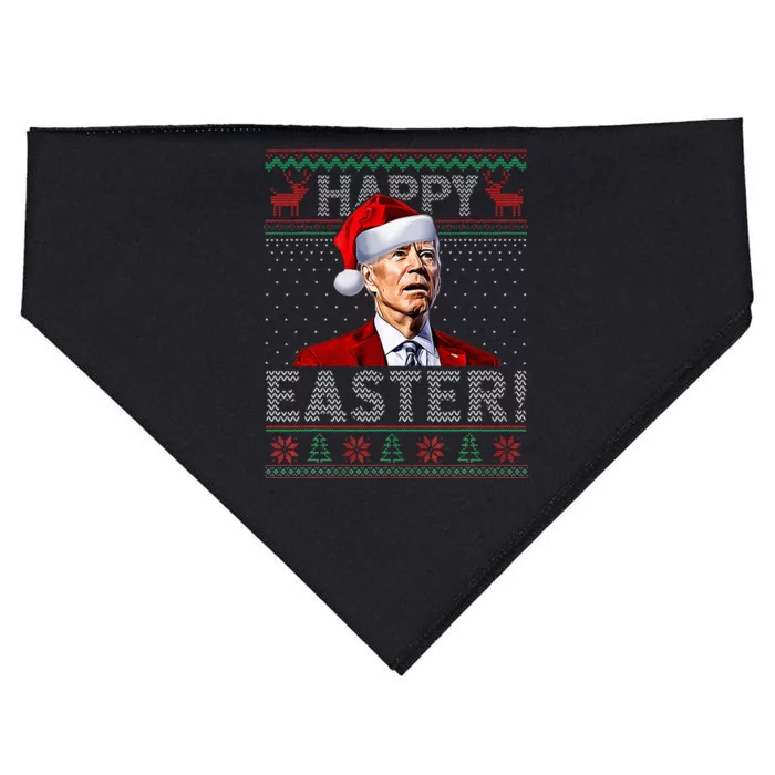 Joe Biden Happy Easter Ugly Christmas Sweater USA-Made Doggie Bandana