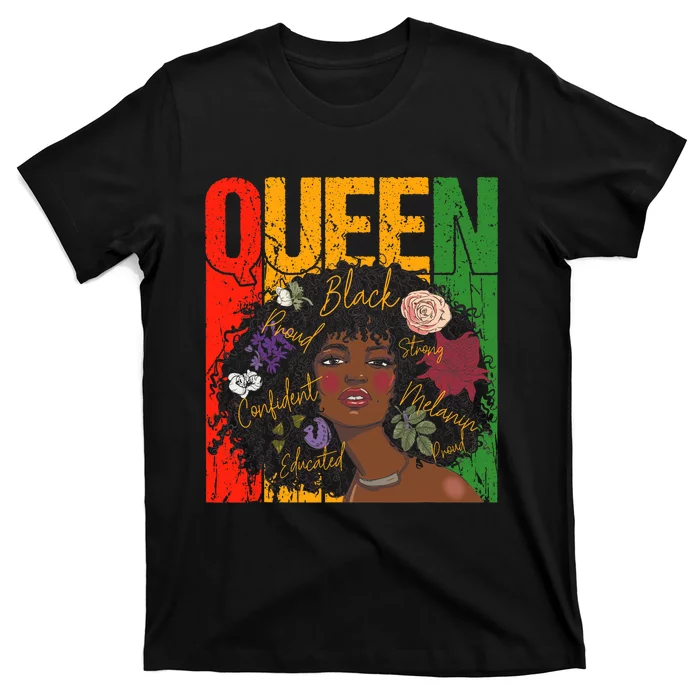 Juneteenth Black History Month Educated African Queen T-Shirt