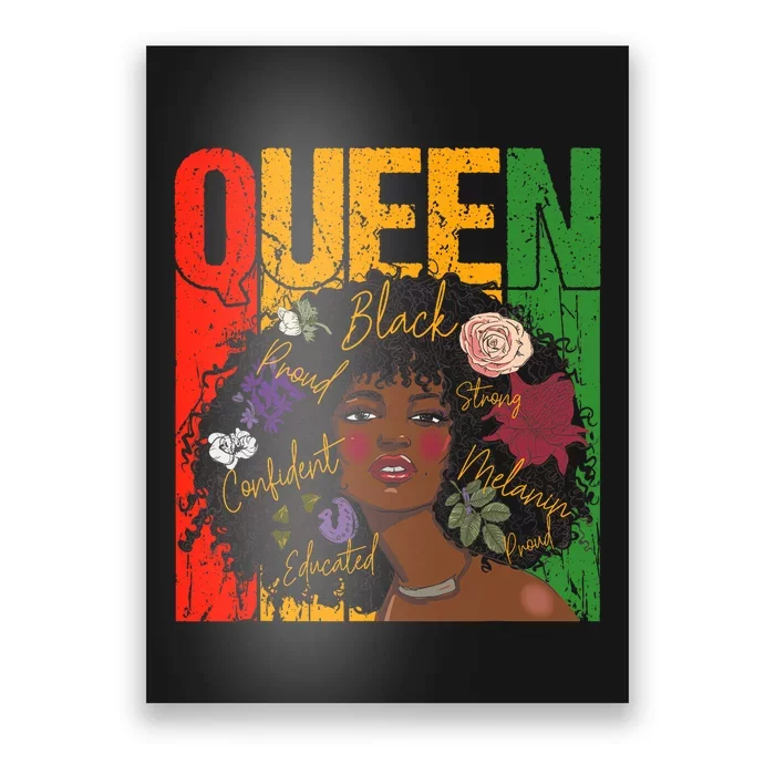 Juneteenth Black History Month Educated African Queen Poster