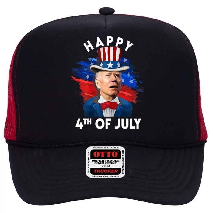 Joe Biden Happy Fourth Of July Gift Usa Flag Memorial Day Great Gift High Crown Mesh Trucker Hat