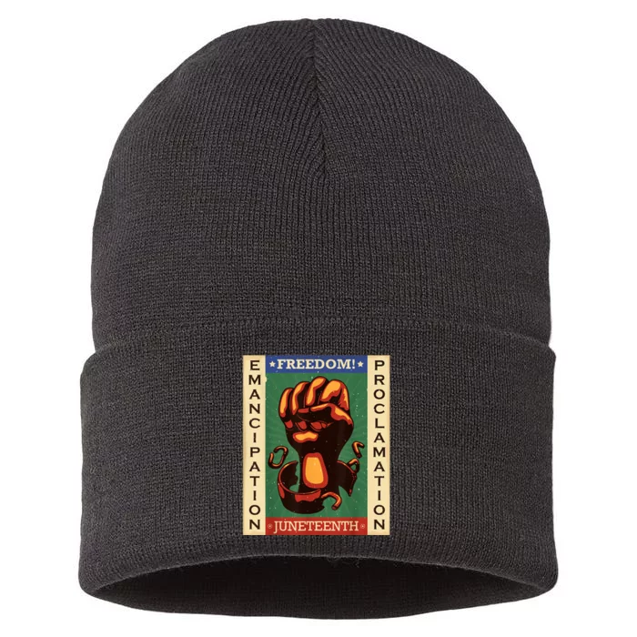 Juneteenth Black History American African Freedom Day Sustainable Knit Beanie