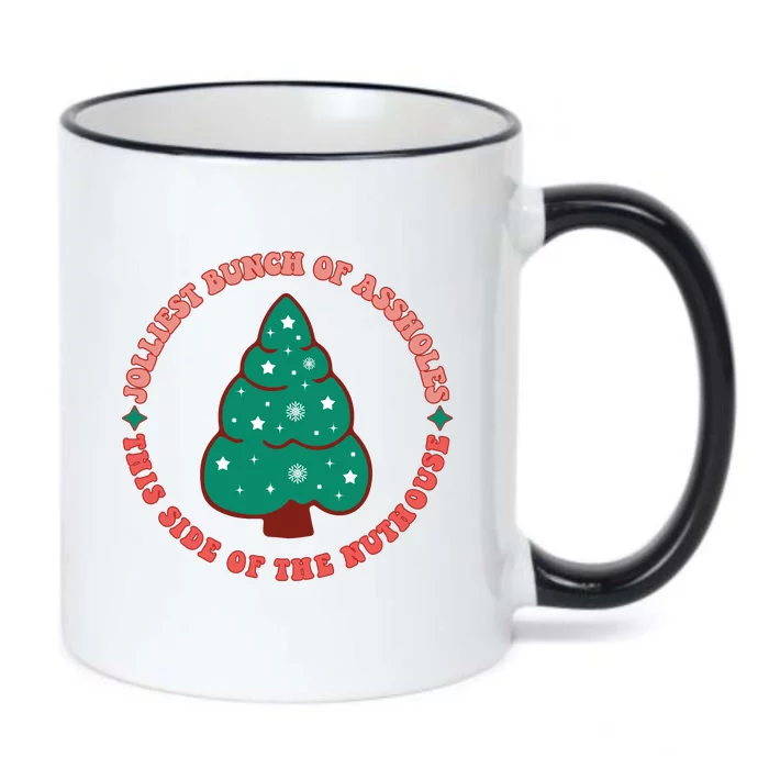 Jolliest Bunch Holiday Graphic Black Color Changing Mug