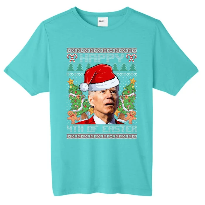 Joe Biden Happy 4th Easter Ugly Christmas Sweater ChromaSoft Performance T-Shirt