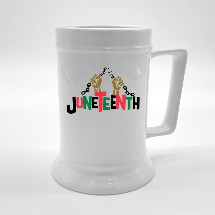 Juneteenth Black History Month Freedom Front & Back Beer Stein